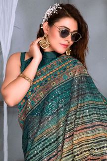 Picture of Striking Rama Colored Designer Saree