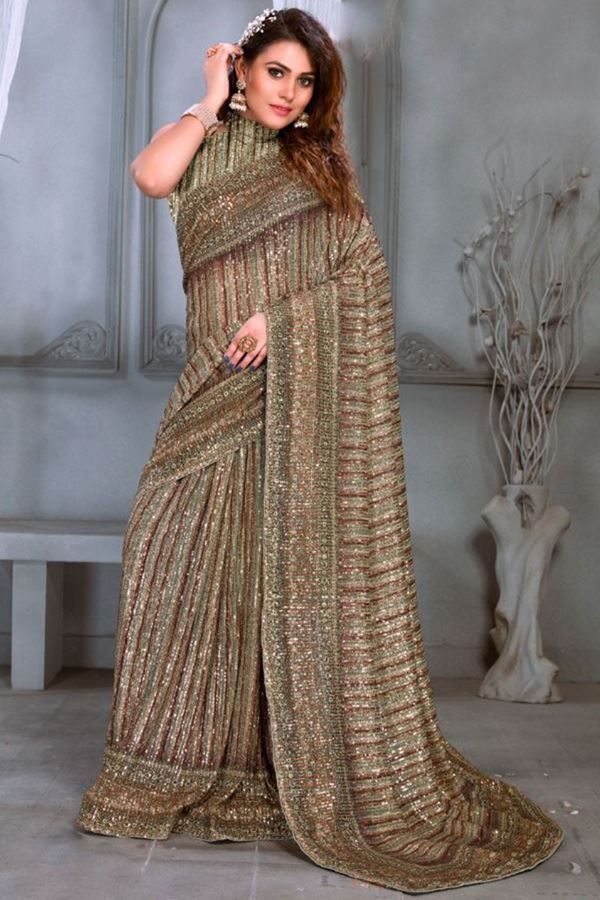 Picture of Amazing Multi-Colored Designer Saree