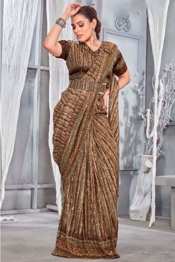 Picture of Graceful Multi-Colored Designer Saree