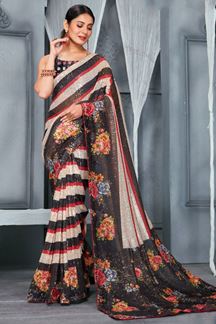 Picture of Gorgeous Multi-Colored Designer Saree