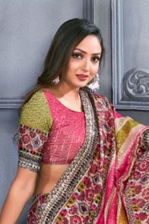 Picture of Magnificent Multi-Colored Designer Saree