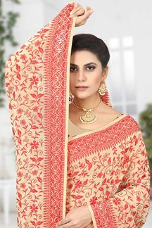 Picture of Trendy Light Brown Colored Designer Saree