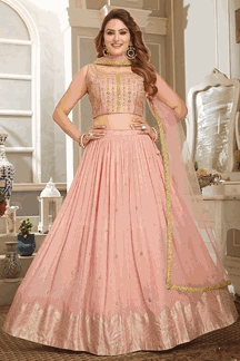 Picture of Lovely Pink Colored Designer Lehenga Choli