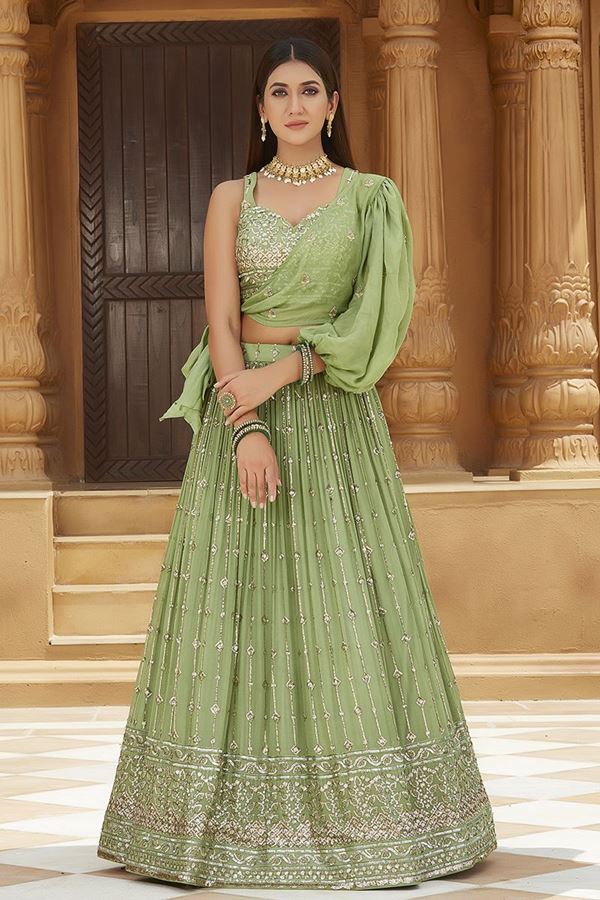 Picture of Magnificent Green Colored Designer Lehenga Choli