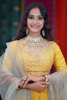 Picture of Exuberant Yellow Colored Designer Lehenga Choli