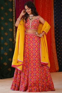 Picture of Charming Pink Colored Designer Lehenga Choli