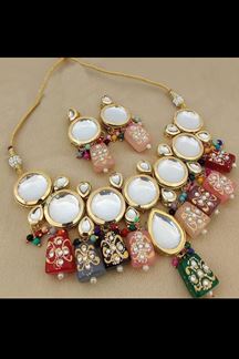Picture of  Glamorous Multi-Colored Premium Choker with a pair of Earring 