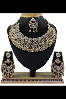 Picture of Heavenly Rust Colored Imitation Jewellery-Necklace Set