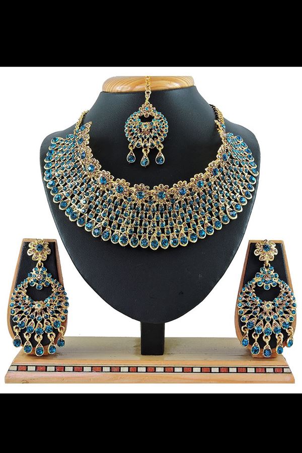 Picture of Artistic Rama and Gold Colored Imitation Jewellery-Necklace Set