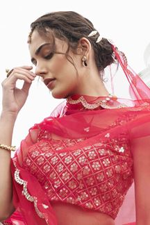 Picture of Marvelous Red and Multi-Colored Designer Lehenga Choli