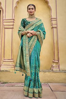 Picture of Surreal Green Colored Designer Saree