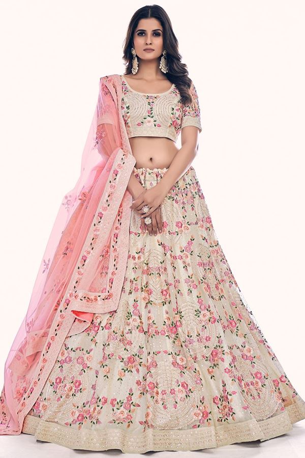 Picture of Ethnic White Colored Designer Lehenga Choli