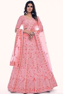 Picture of Flawless Pink Colored Designer Lehenga Choli