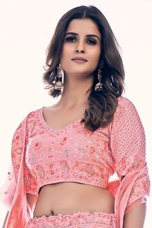 Picture of Flawless Pink Colored Designer Lehenga Choli