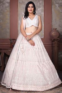 Picture of Pretty Champagne Pink Colored Designer Lehenga Choli