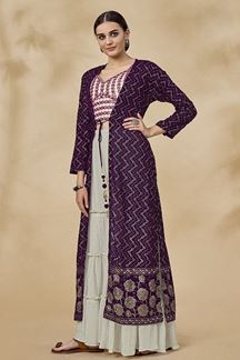 Picture of Enticing Purple Colored Designer Suit