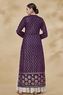 Picture of Enticing Purple Colored Designer Suit