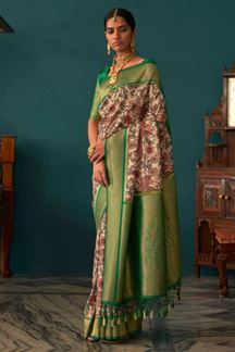 Picture of Heavenly Multi-Colored Designer Silk Saree