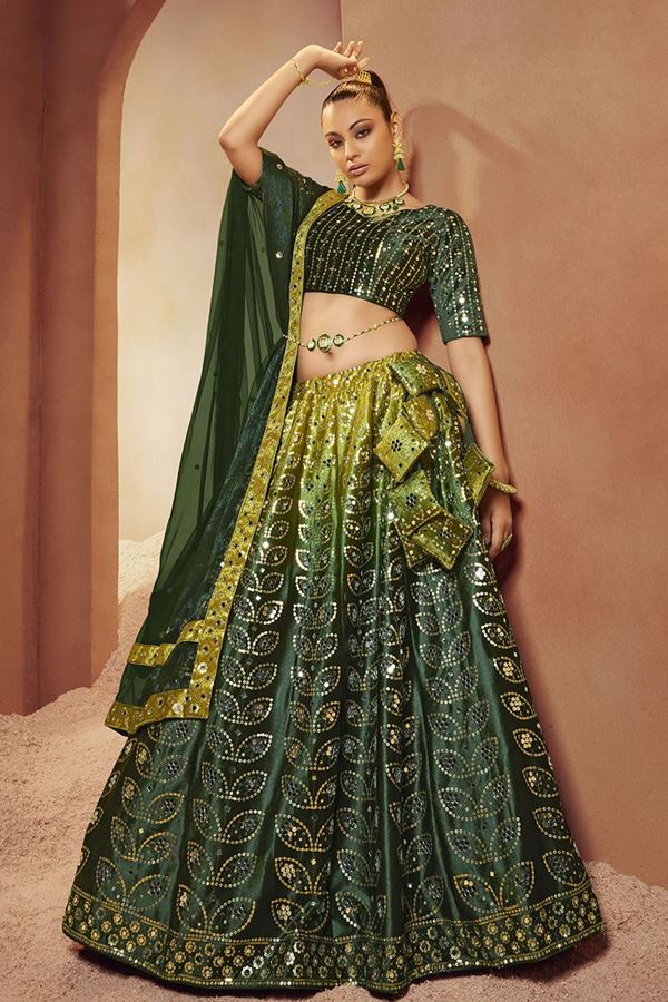 Picture of Magnificent Green Colored Designer Lehenga Choli