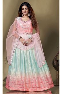 Picture of Bollywood Pink Colored Designer Gown