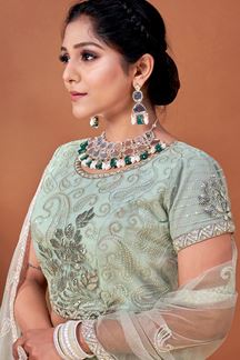 Picture of Irresistible Pista Green Colored Designer Lehenga Choli