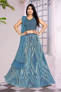Picture of Appealing Blue Colored Designer Lehenga Choli