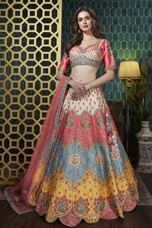 Picture of Fascinating Multi-Colored Designer Lehenga Choli