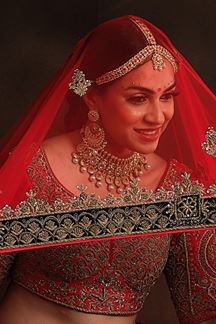 Picture of Exuberant Red Colored Bridal Lehenga Choli