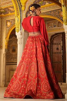 Picture of Divine Red Colored Designer Lehenga Choli