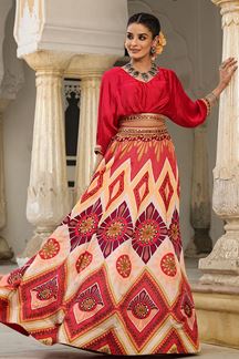 Picture of Impressive Red Colored Designer Lehenga Choli