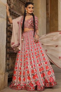 Picture of Beautiful Powder Pink Colored Designer Lehenga Choli