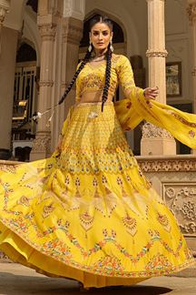 Picture of Enticing Yellow Colored Designer Lehenga Choli