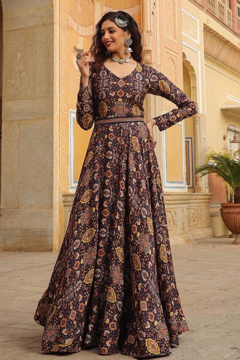 Buy Designer Party Wear Georgette Gown Wholesale Collections Online 2023 -  Eclothing