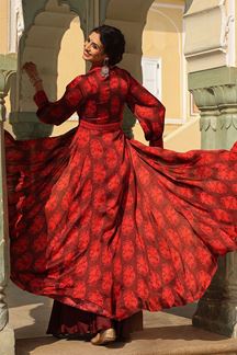 Picture of Delightful Red Colored Designer Suit