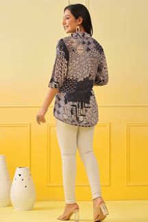 Picture of Ethnic Cream Colored Designer Short Top