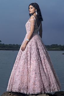 Picture of Heavenly Baby Pink Colored Designer Gown