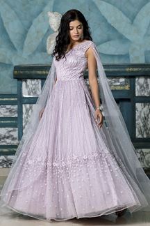Picture of Irresistible Lilac Colored Designer Gown