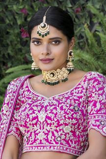 Picture of Divine Pink Colored Bridal Lehenga Choli