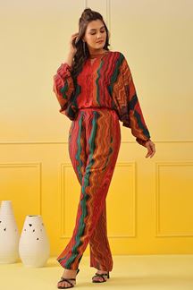 Picture of Outstanding Multi-Colored Designer Co-ord Set Suit