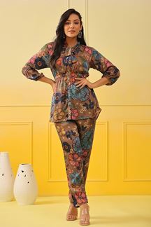 Picture of Creative Brown Colored Designer Co-ord Set Suit