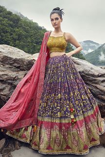 Picture of Lovely Multi-Colored Designer Lehenga Choli