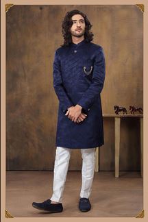 Picture of Charming Blue Colored Designer Sherwani