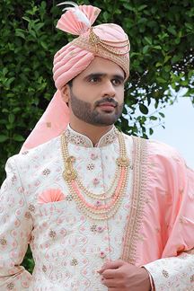 Picture of Appealing Off-White Colored Designer Sherwani