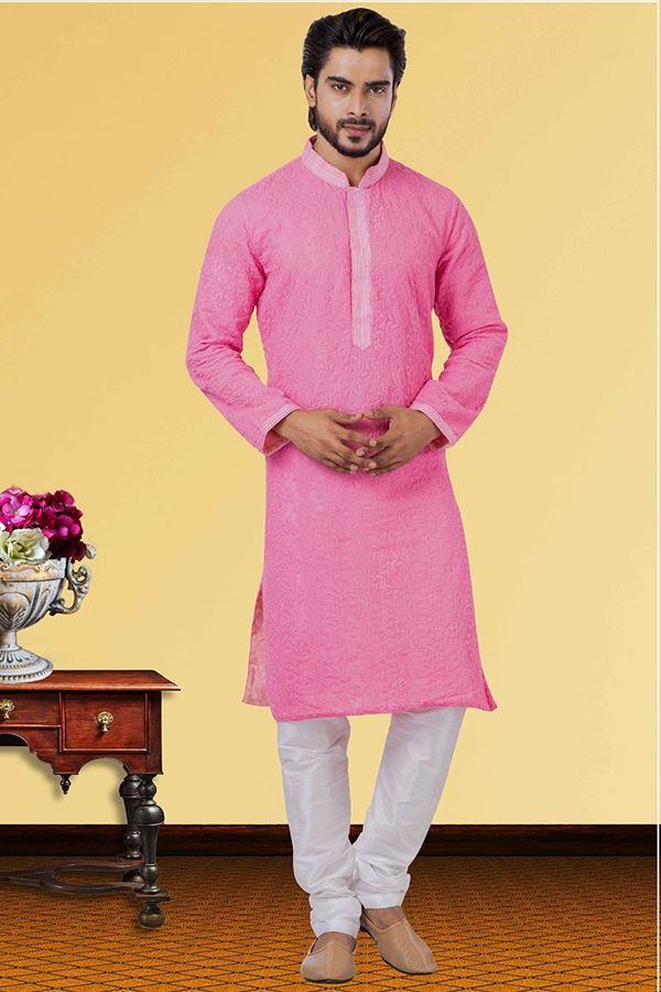 Picture of Magnificent Pink Colored Designer Kurta Set