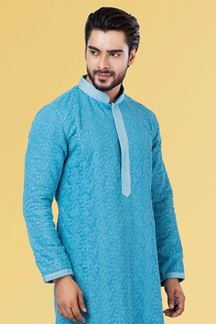 Picture of Marvelous Blue Colored Designer Kurta Set