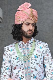 Picture of Aesthetic White Colored Designer Sherwani