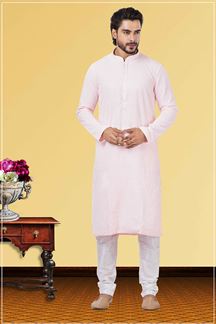 Picture of Stylish Light Pink Colored Designer Kurta Set