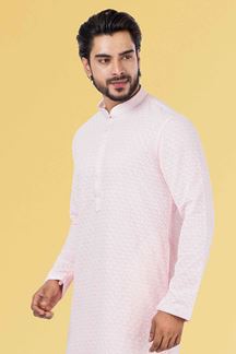 Picture of Stylish Light Pink Colored Designer Kurta Set