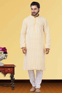 Picture of Charismatic Yellow Colored Designer Kurta Set