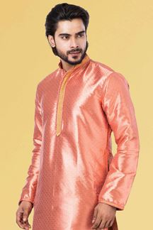 Picture of Amazing Peach Colored Designer Kurta Set